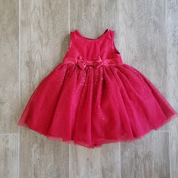 12M Girls Red Dress - Picture 1 of 6